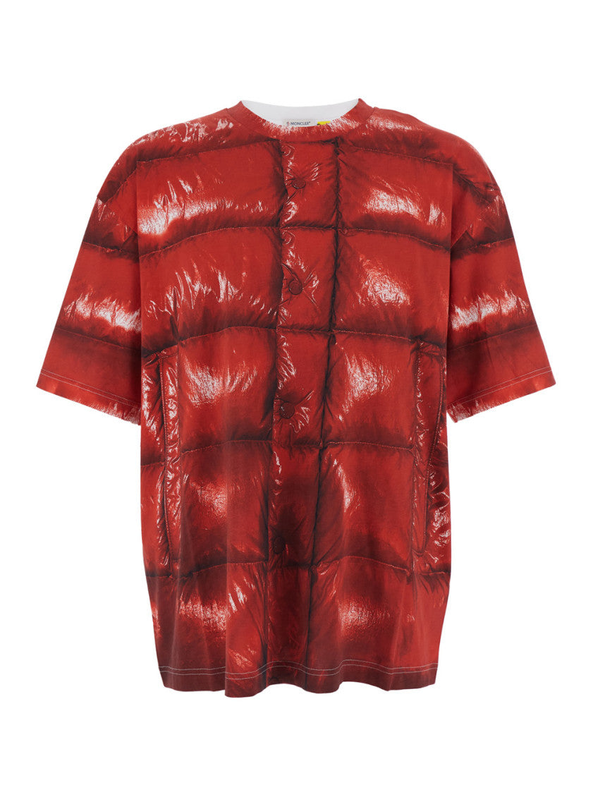 Red Graphic Crew Neck T-Shirt 1