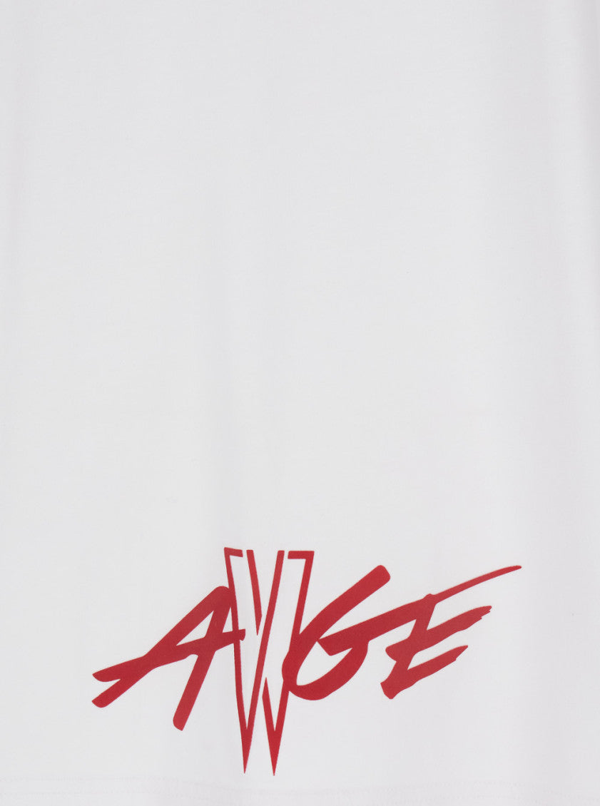 Red Graphic Crew Neck T-Shirt 4