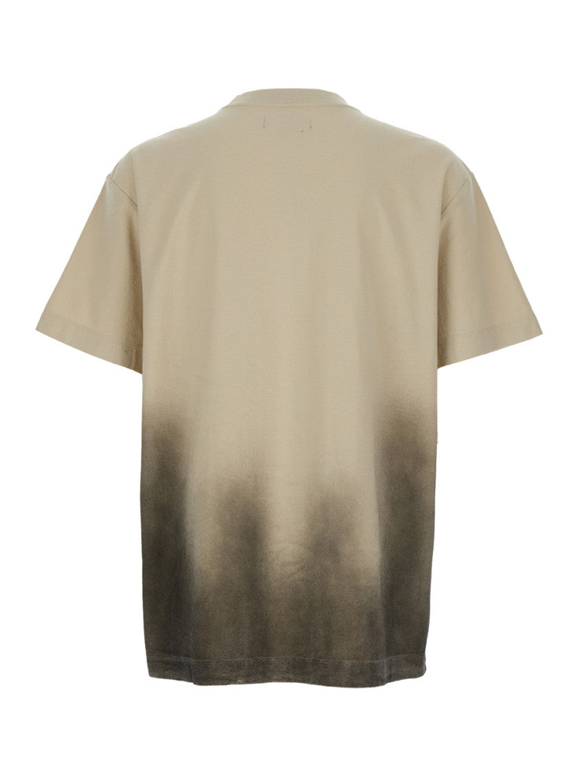 Beige Crew Neck T-Shirt 2