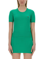 Green Solid Round Neck Sweater 1