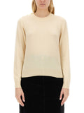 White Solid Crew Neck Sweater 1