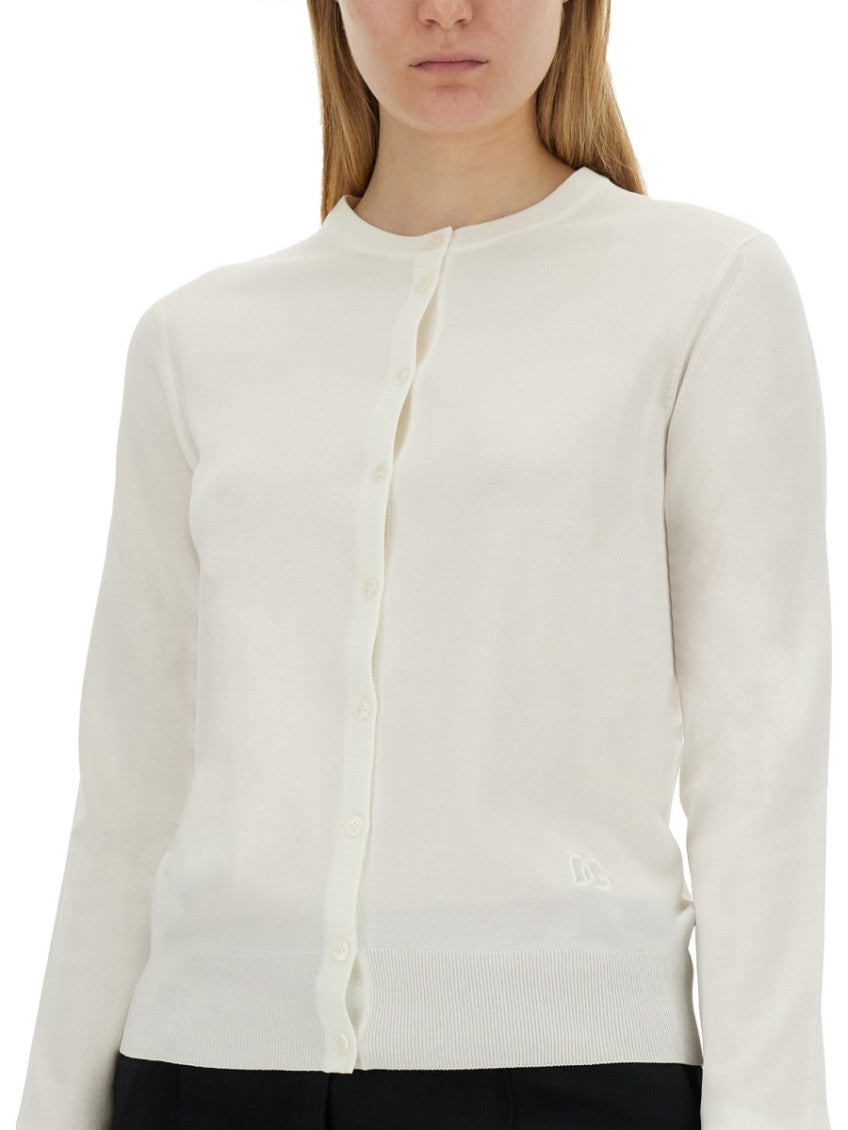 White Solid Round Neck Sweater 3