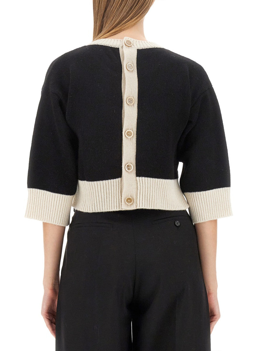Black Logo Crew Neck Sweater 2