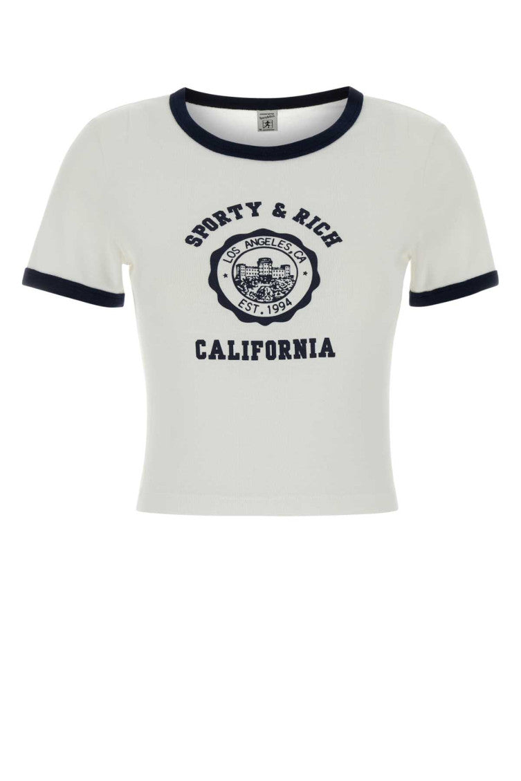 White Graphic Crew Neck T-Shirt 1