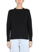 Black Knitted Crew Neck Sweater 1