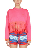 Fuchsia Knitted Crew Neck Sweater 1