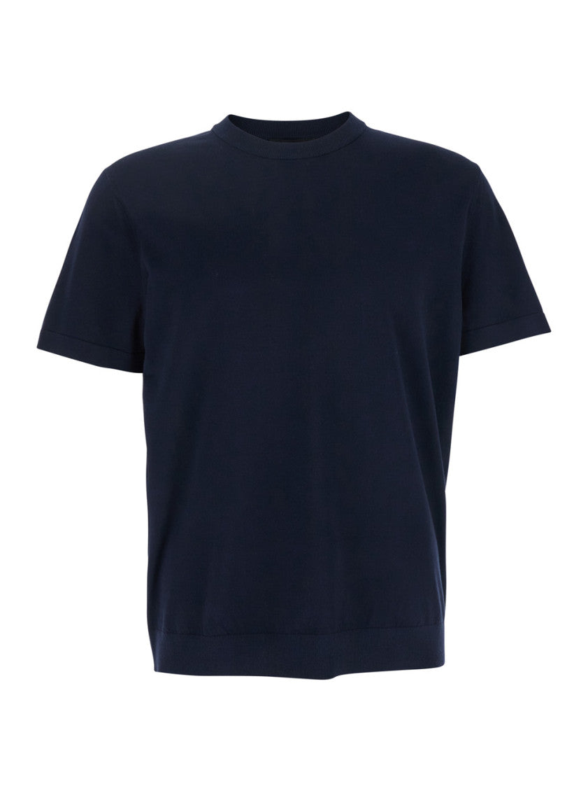 Navy Blue Solid T-Shirt 1