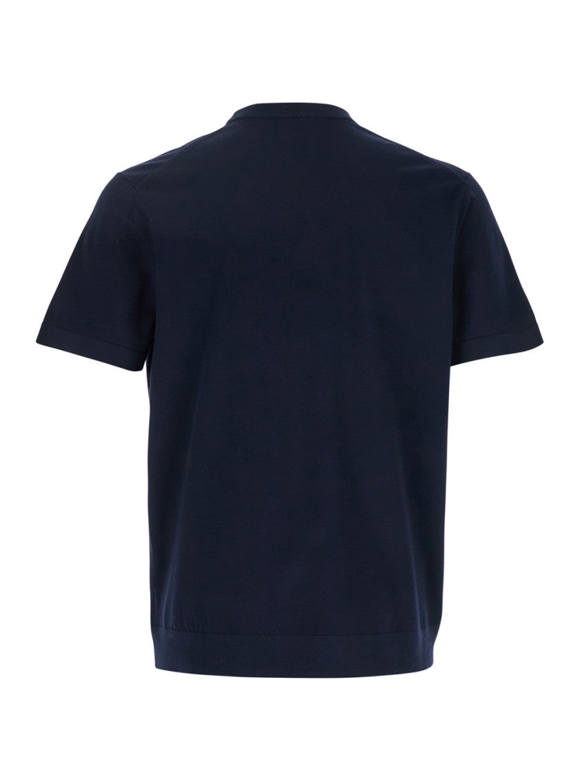 Navy Blue Solid T-Shirt 2