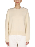 Beige Knitted Crew Neck Sweater 1