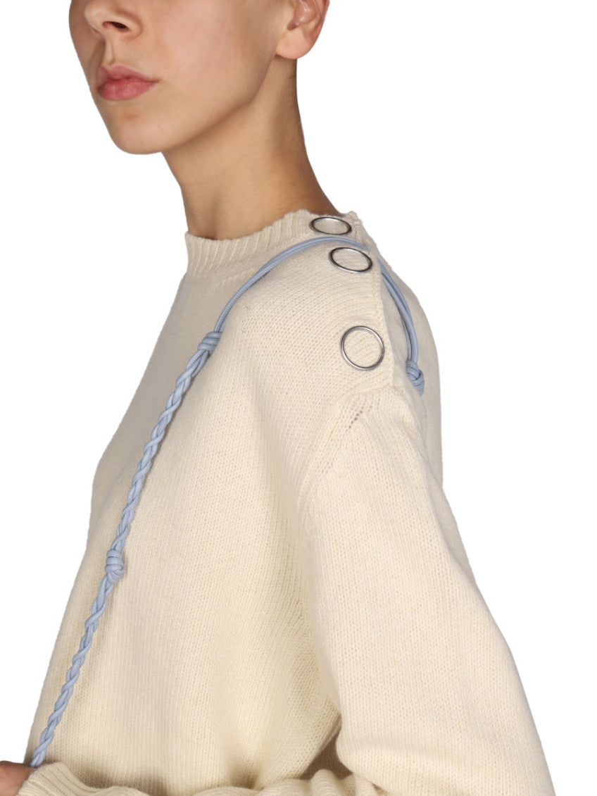 Beige Knitted Crew Neck Sweater 3