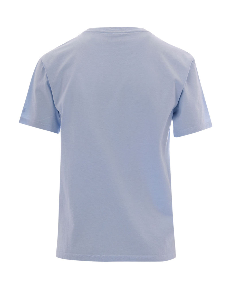 Blue Graphic Crew Neck T-Shirt 2