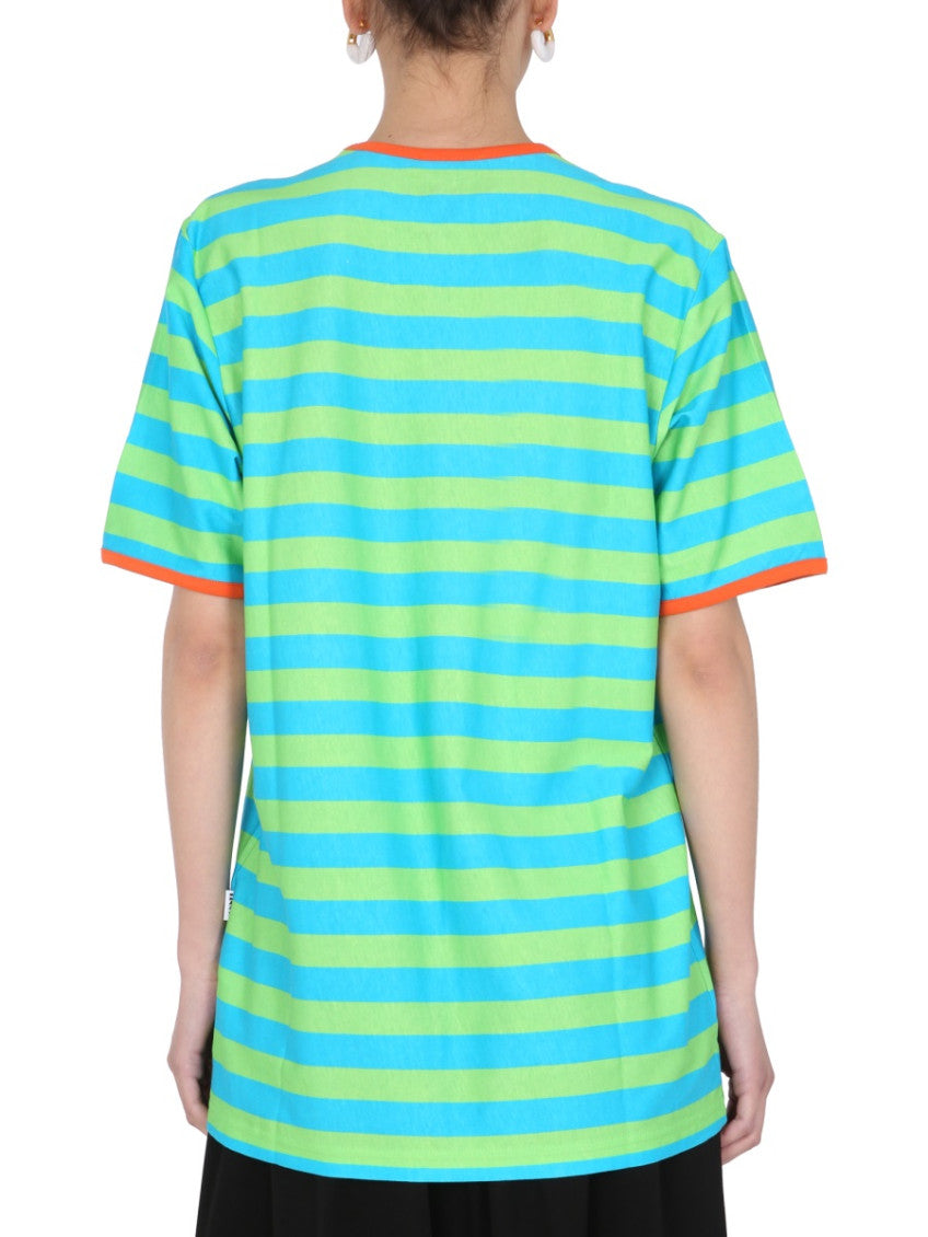 Multicolor Stripes Crew Neck T-Shirt 2