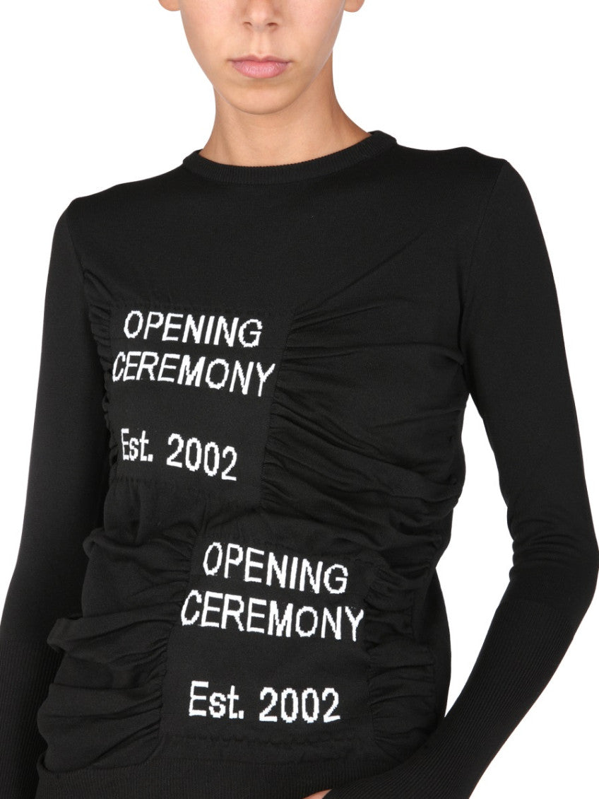 Black Logo Crew Neck Sweater 3