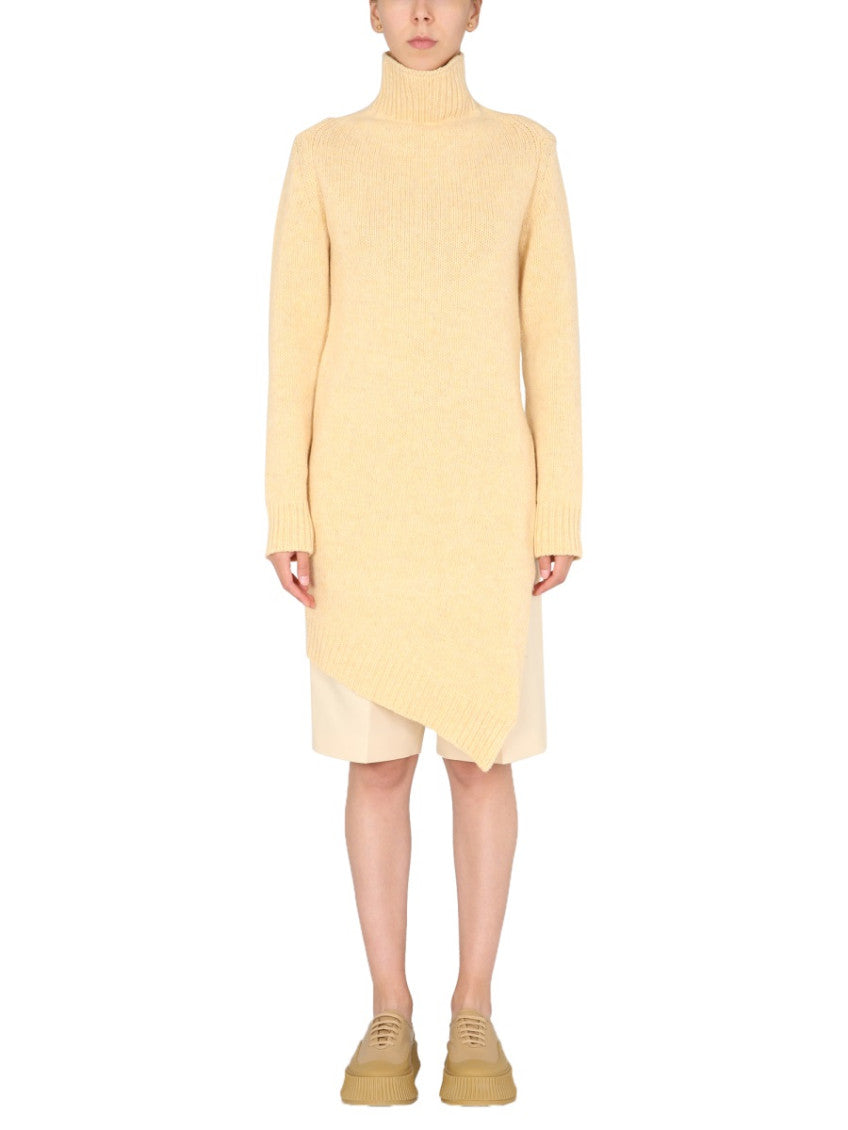 Yellow Knitted Turtle Neck Sweater 1