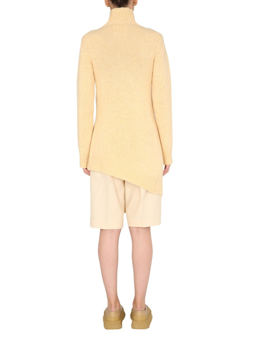 Yellow Knitted Turtle Neck Sweater 2