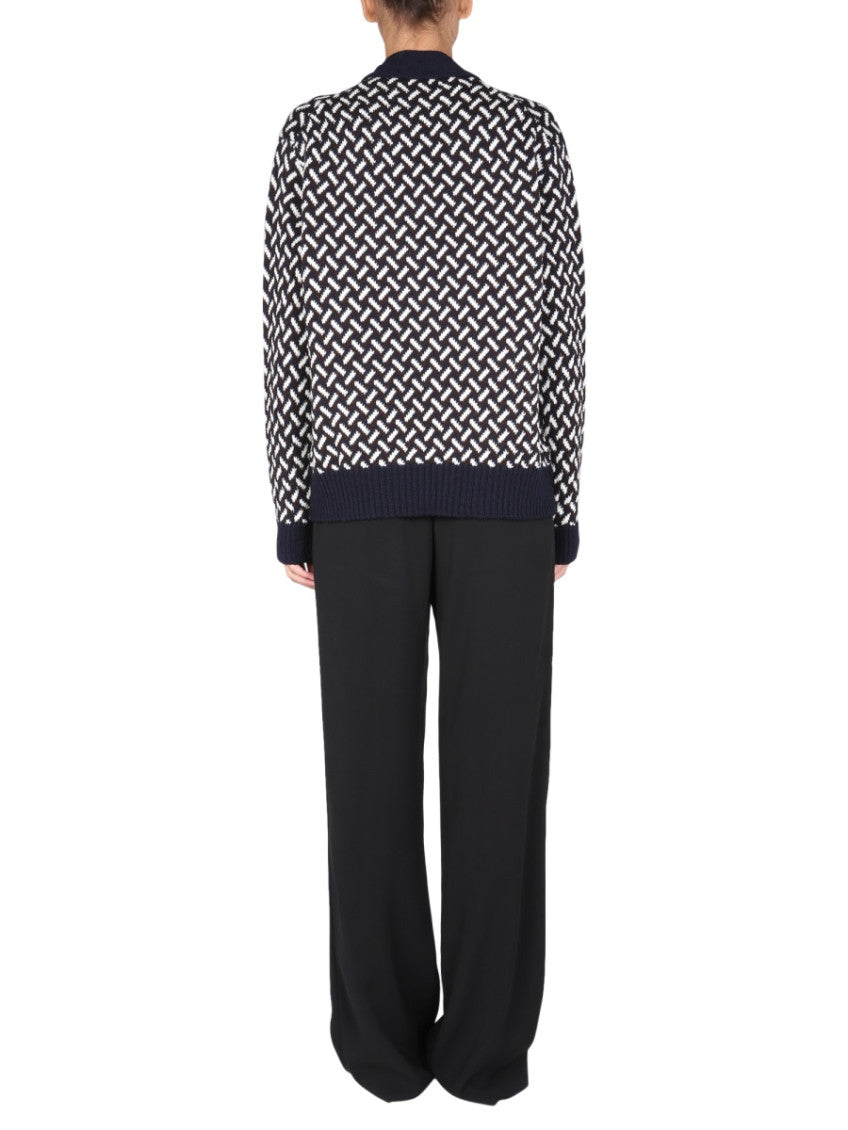 Multicolor Jacquard Crew Neck Sweater 2