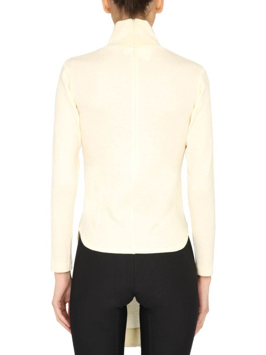 White Solid Turtle Neck Sweater 2