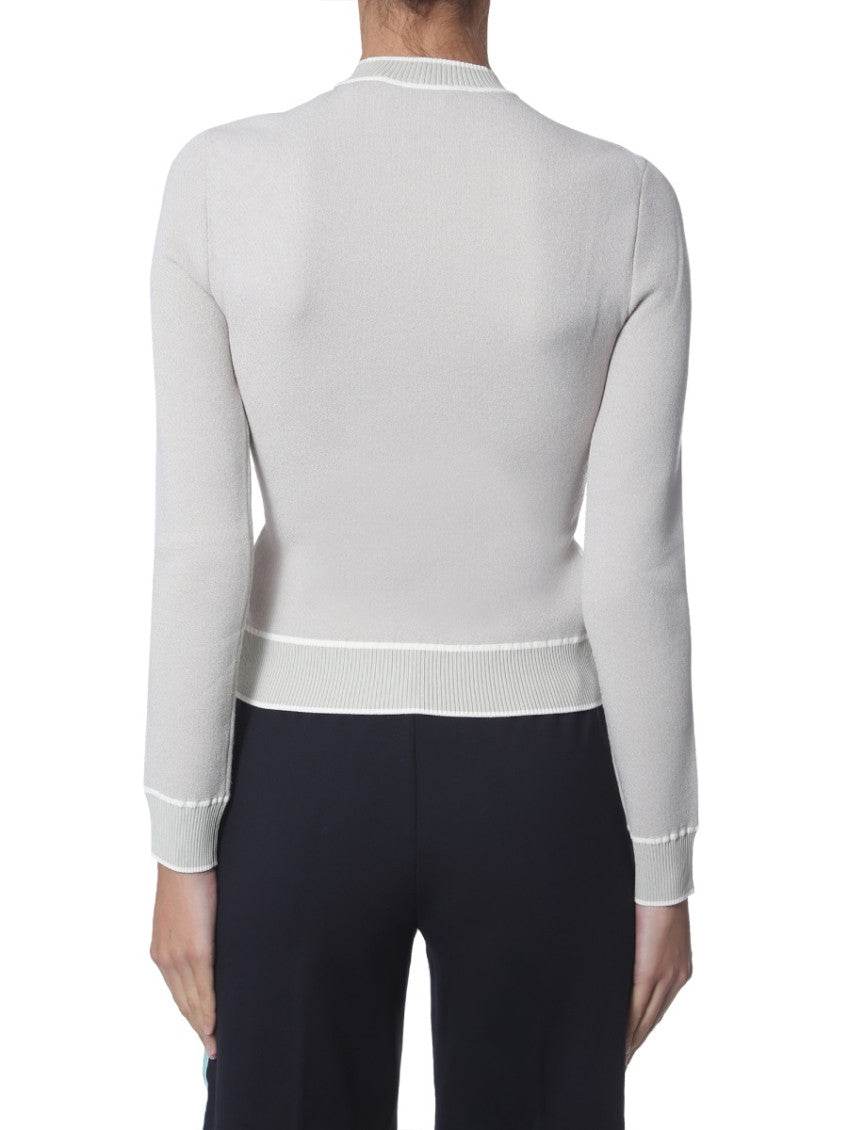 Grey Graphic Round Neck Sweater 2
