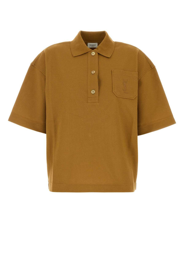 Yellow Logo Shirt Collar Polo 1