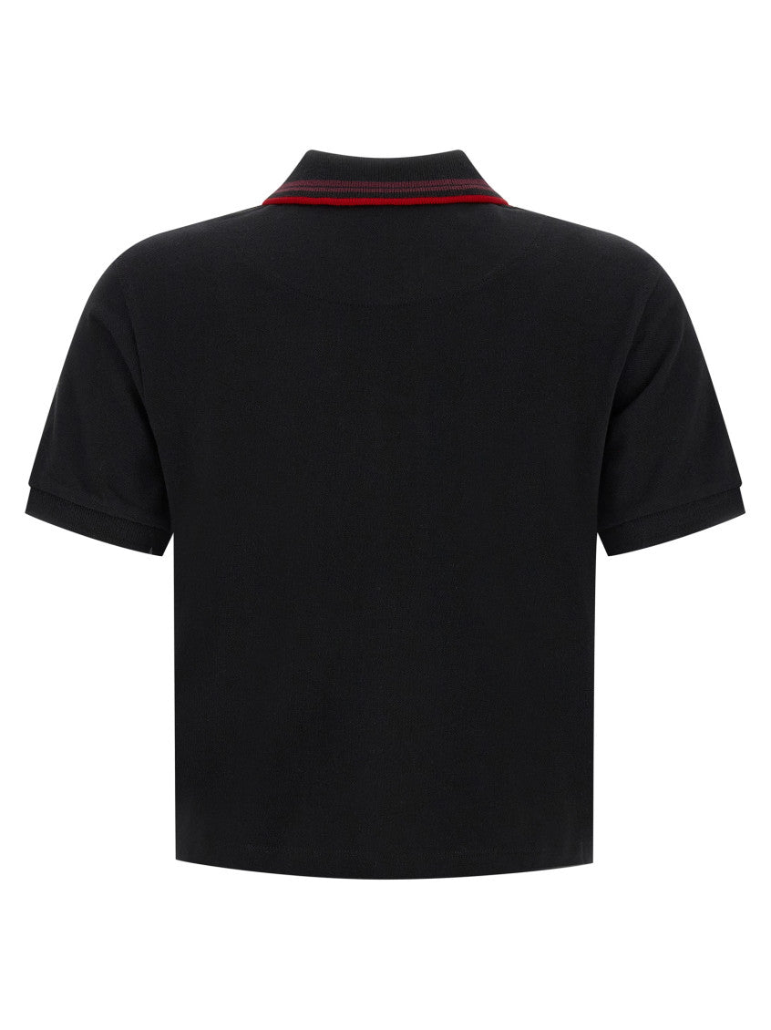 Black Logo Shirt Collar Polo 2