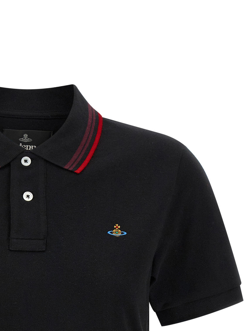 Black Logo Shirt Collar Polo 3