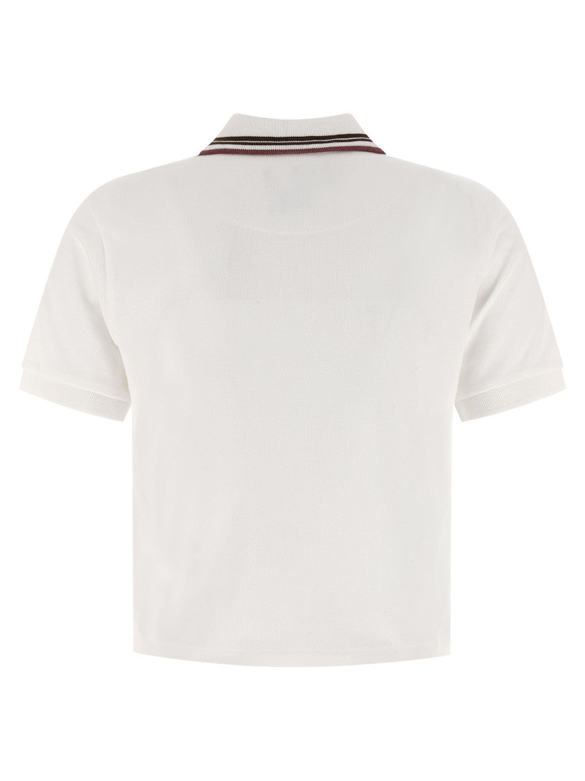 White Logo Shirt Collar Polo 2