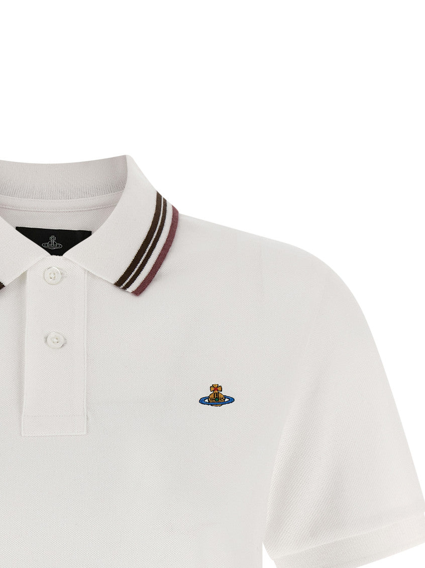 White Logo Shirt Collar Polo 3