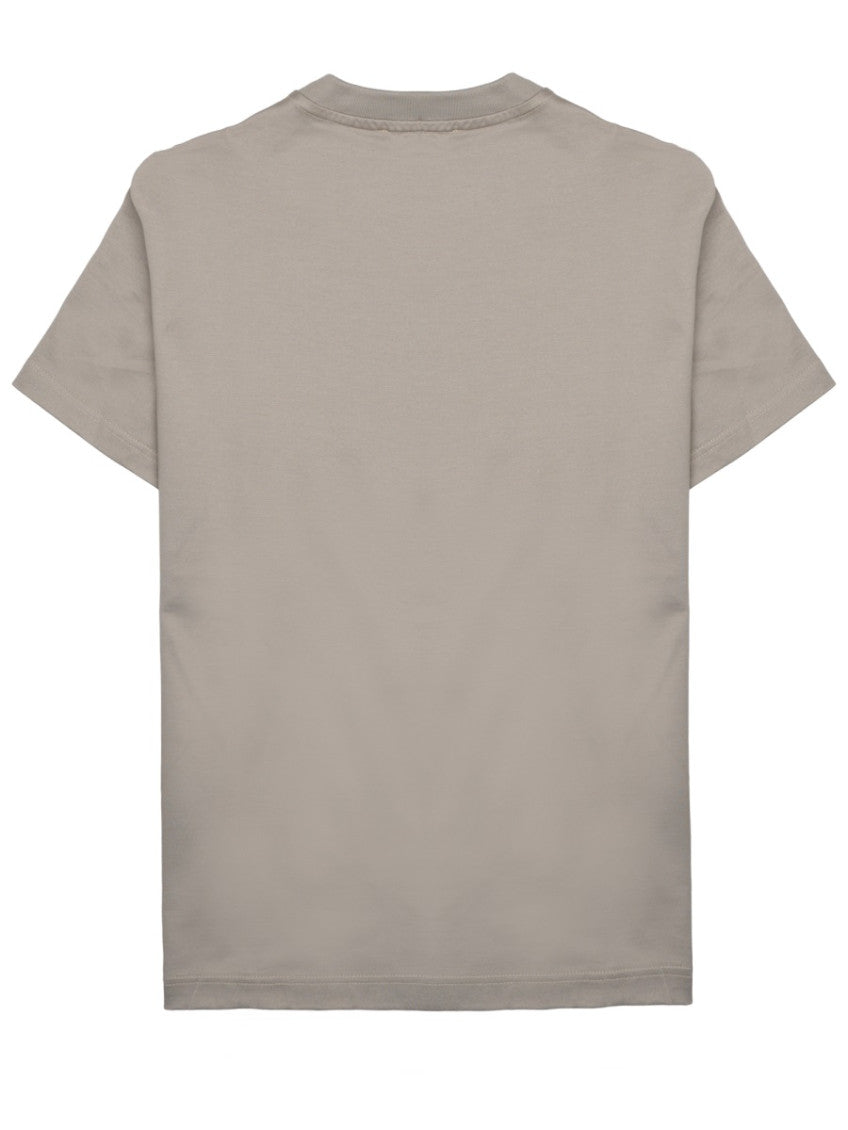 Beige Crew Neck T-Shirt 2