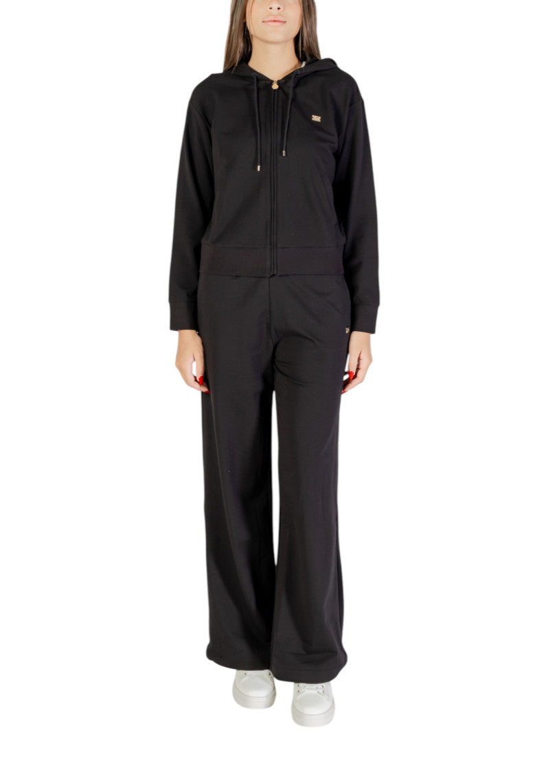 Black Cotton Logo Tracksuit 1