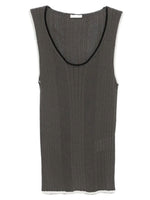 Brown Knitted Scoop Neck Top 1