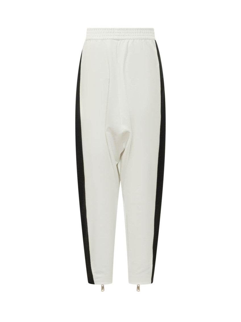 White Relaxed Drawstring Pants 2