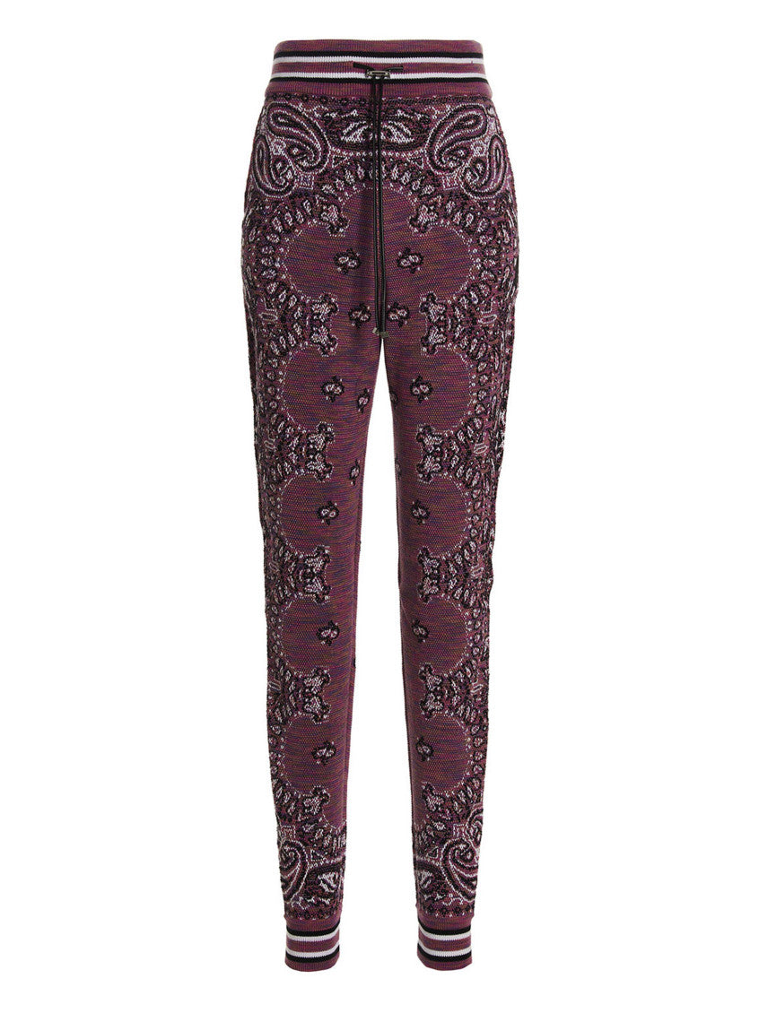 Dark Purple Cotton Paisley Activewear 1