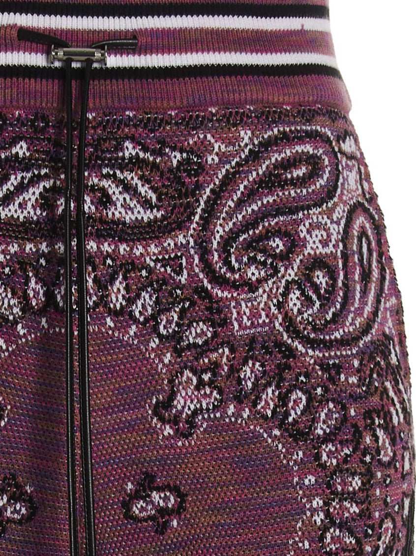 Dark Purple Cotton Paisley Activewear 3