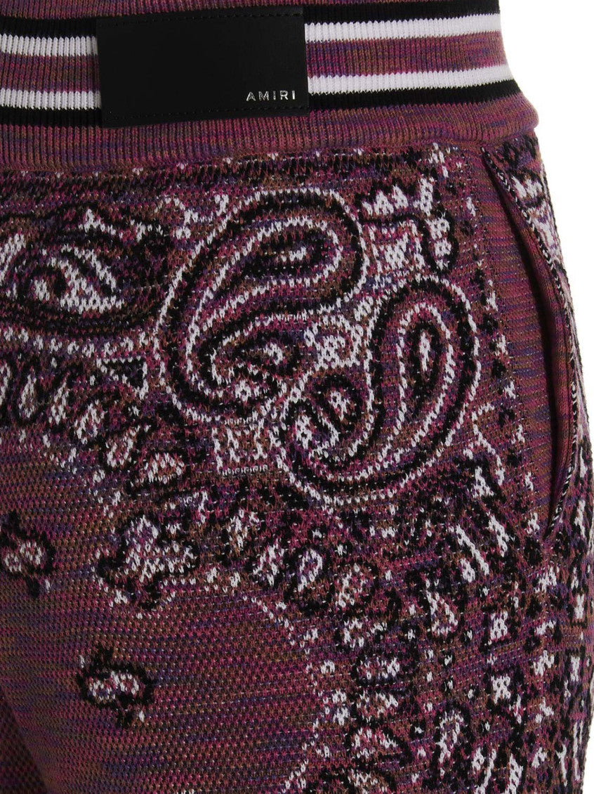 Dark Purple Cotton Paisley Activewear 4