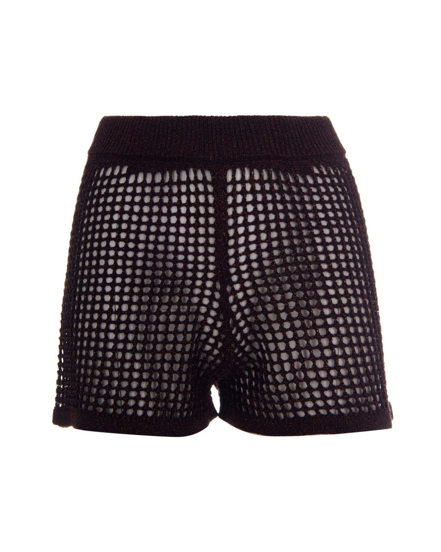 Brown Crochet Shorts 1