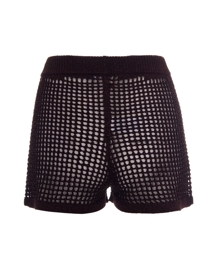 Brown Crochet Shorts 2