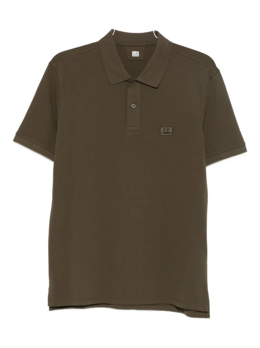 Green Solid Shirt Collar Polo 1