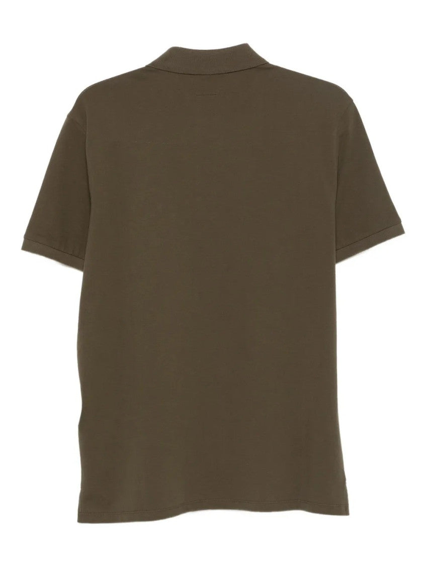 Green Solid Shirt Collar Polo 2