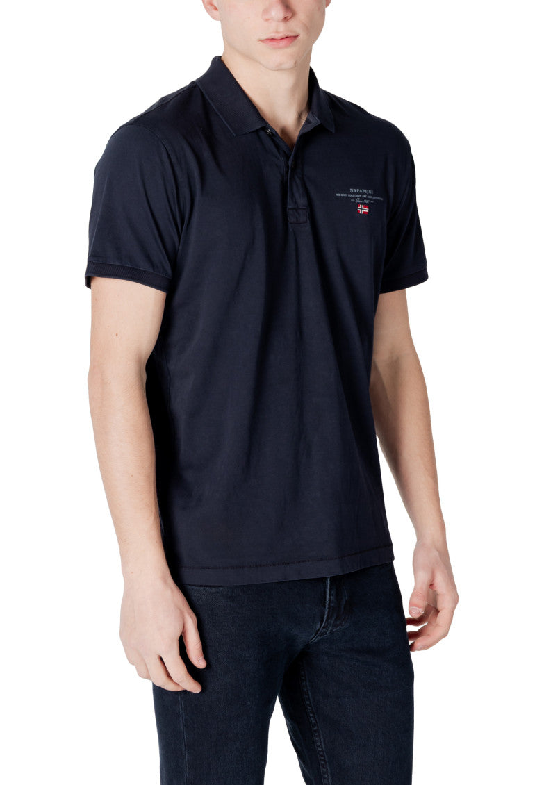 Dark Blue Solid Shirt Collar Polo 3