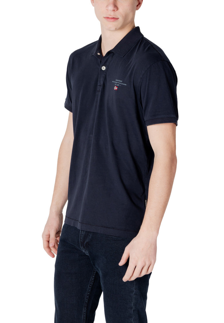 Dark Blue Solid Shirt Collar Polo 4