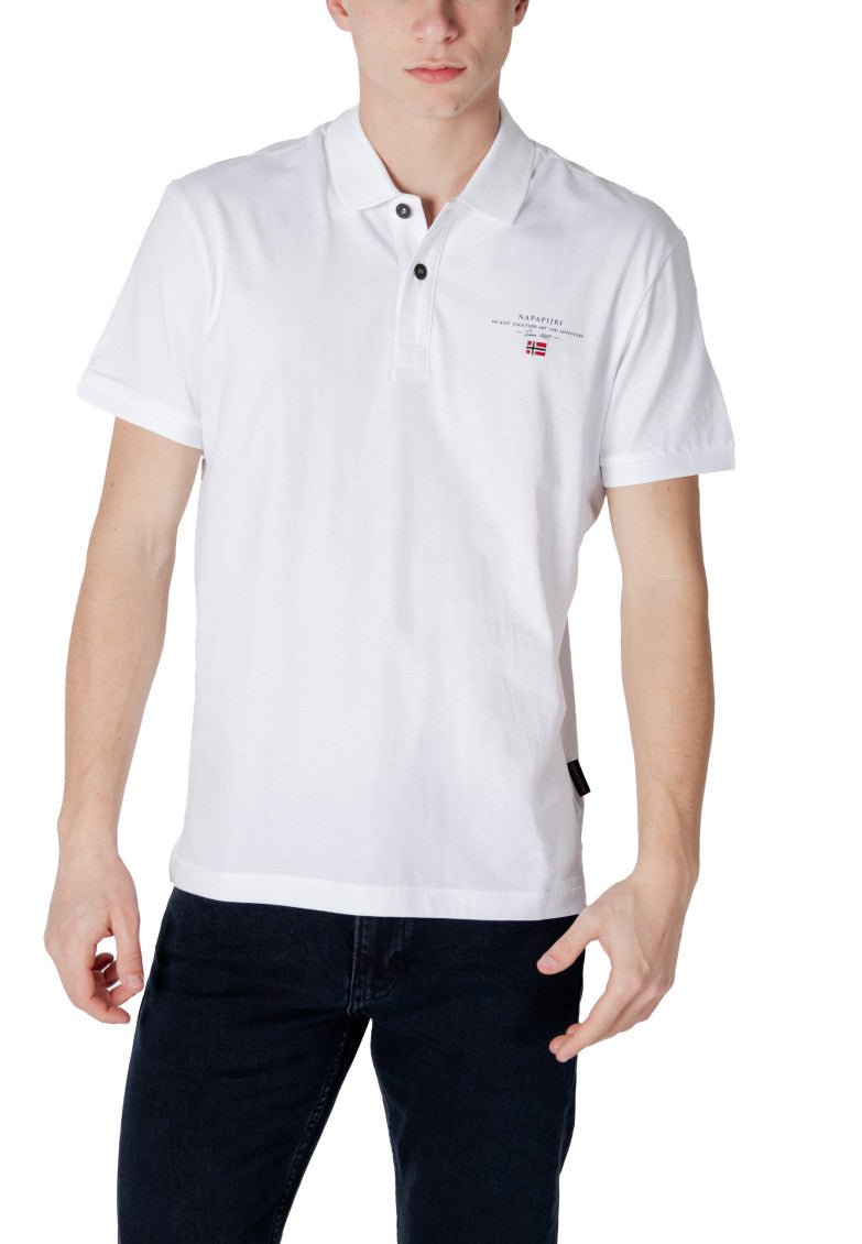 White Solid Shirt Collar Polo 1