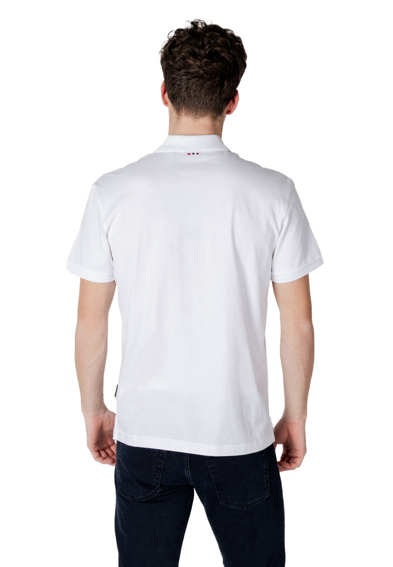 White Solid Shirt Collar Polo 2