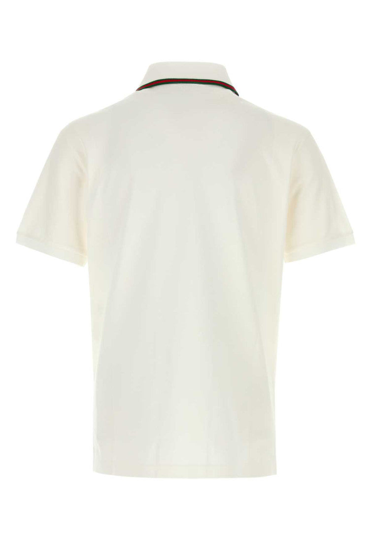 White Solid Shirt Collar Polo 2