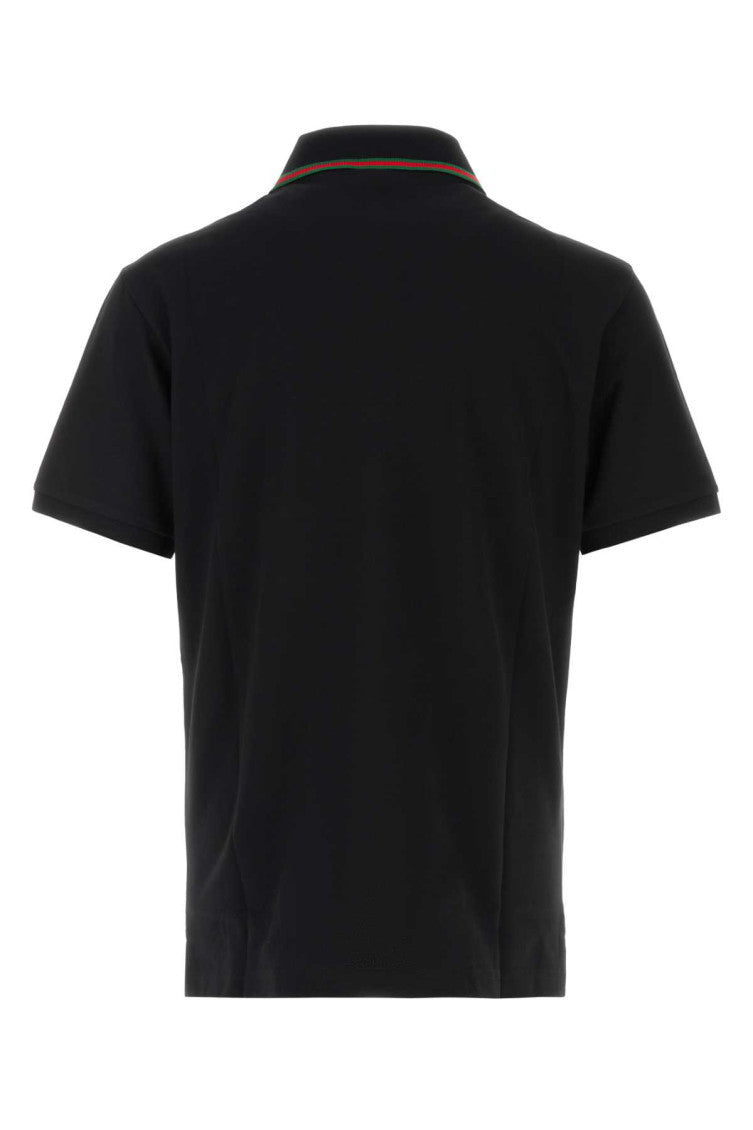 Black Solid Shirt Collar Polo 2