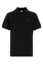 Black Solid Shirt Collar Polo 1
