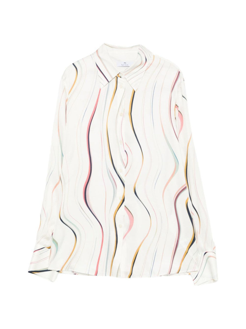 White Regular Printed Shirt 1