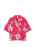 Red Printed cotton shirt 1