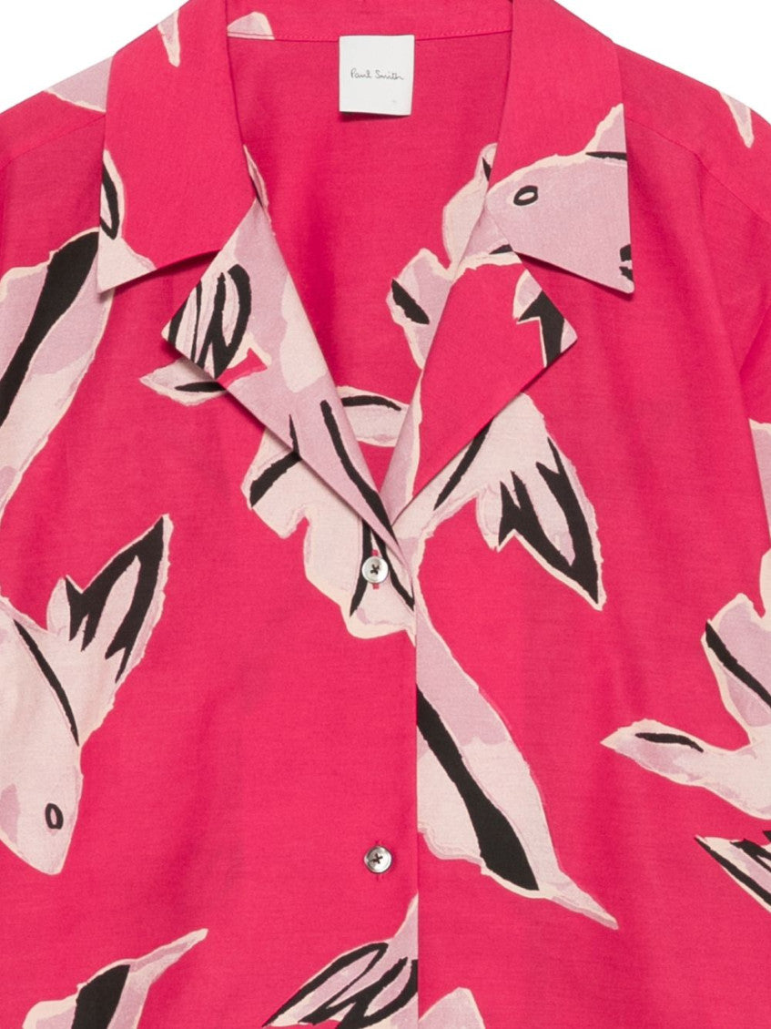 Red Printed cotton shirt 3
