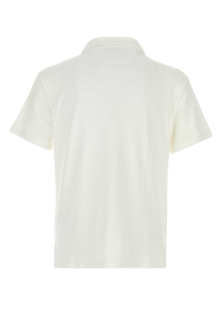 White Solid Shirt Collar Polo 2