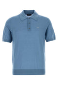 Light Blue None Solid Shirt Collar Polo 1
